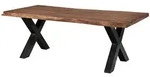 Massivmoebel24 Baumtisch, Grau, Holz, Echtholz,Sheesham, 8-Sitzer, 100x77x220...
