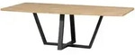 Livetastic Esstisch Tablo, Natur, Schwarz, Holz, Metall, Eiche, vollmassiv, Uni,