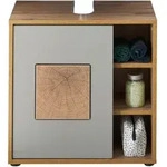Mid.you Waschbeckenunterschrank, Eiche Wotan, Kunststoff, 2 F&auml;cher, 60x60x35...