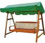 Deluke Hollywoodschaukel, Natur, Holz, 200x180x130 cm, Gartenm&ouml;bel,