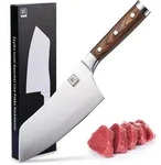 Zayiko Blockmesser, Braun, Metall, Nachbildung, 32 cm, Kochen, K&uuml;chenmesser,