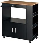 Kesper Servierwagen Kesper 2589213, Anthrazit, Eiche, Holz, Holzwerkstoff, Bambus,