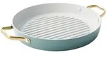GreenPan Grillpfanne Padova Reserve, Wei&szlig;, Gold, Hellblau, Metall, 0 L, rund,