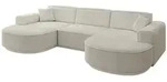 Altdecor Wohnlandschaft, Creme, Kunststoff, 4-Sitzer, 303x83x171 cm, Wohnzimmer,