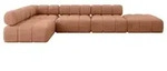 Altdecor Ecksofa, Koralle, Textil, 6-Sitzer, L-Form, 380x190 cm, Wohnzimmer,...