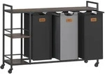 Mid.you W&auml;schekorb, Braun, Schwarz, Metall, Holzwerkstoff, 117x80.5x33 cm, Ordnen &