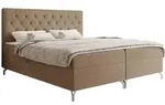 Mirjan24 Boxbett, Hellbraun, Metall, H&ouml;he ca. 19 cm, Rechteckig, 160x200 cm,