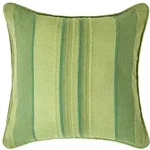 Homescapes Kissenh&uuml;lle, Gr&uuml;n, Textil, Gestreift, Quadratisch, 45x45 cm,...