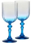 Krosno Glass Weingl&auml;ser,, T&uuml;rkis, Glas, 0.3 L, Hergestellt in Europa, handbemalt,