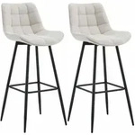 CLP Barhocker, Creme, Metall, 47x106x52 cm, Esszimmer, Barm&ouml;bel, Barhocker