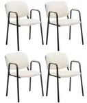 CLP Besucherstuhl, Creme, Metall, 53x79x55 cm, Arbeitszimmer, Besucherst&uuml;hle