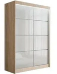 Altdecor Kleiderschrank, Sonoma Eiche, Wei&szlig;, Holzwerkstoff, 150x215x61 cm,