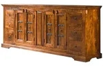 Massivmoebel24 Sideboard, Braun, Holz, Echtholz,Akazie, 2 F&auml;cher, 6 Schubladen,