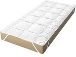 Jekatex Duo-Topper, Wei&szlig;, Textil, 200x200 cm, Oeko-Tex&reg;, Schlafzimmer