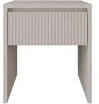 Selsey Nachttisch, Taupe, Holzwerkstoff, 1 Schubladen, Rechteckig, 45x50x37 cm,