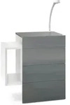 Vladon Nachttisch, Grau, Holzwerkstoff, 60x63x36 cm, Schlafzimmer, Nachttische