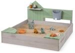 Muddy Buddy Sandkasten Cozy House, Hellgrau, Gr&uuml;n, Holz, 100x60x100 cm, Fsc,...