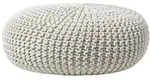 Homescapes Strick-Pouf, Natur, Textil, Uni, Rund, 70x23x70 cm, Wohnzimmer,...