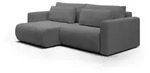 Fun M&ouml;bel Ecksofa, Dunkelgrau, Textil, Ottomane links, 240x149 cm, Wohnzimmer,...