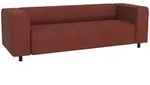 S-Style M&ouml;bel 3-Sitzer-Sofa, Terracotta, Textil, Teilmassiv, Echtholz,Buche, Birke,