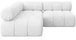 Altdecor Ecksofa, Wei&szlig;, Textil, 4-Sitzer, L-Form, 190x190 cm, Wohnzimmer,...