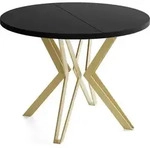 WFL Group Esstisch, Schwarz, Metall, 10-Sitzer, Rund,Rund, 180x76x100 cm,...