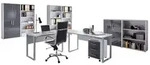 Mid.you B&uuml;ro, Anthrazit Hochglanz, Grau, Holzwerkstoff, Metall, 14,6 F&auml;cher, 3