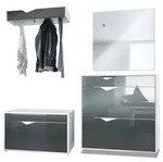 Vladon Garderobe, Grau, Holzwerkstoff, 190x185x33 cm, Garderobe,...