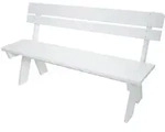 Proregal Gartenbank, Wei&szlig;, Holz, 148x86x54 cm, Gartenm&ouml;bel, Gartenb&auml;nke
