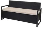 Proregal Sitzbank, Anthrazit, Metall, 3-Sitzer, 164x87x57 cm, Gartenm&ouml;bel,