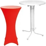Beautissu Stehtisch, Rot, Kunststoff, Rund, 70x110x70 cm, Esszimmer, Tische,
