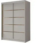 Mirjan24 Schiebet&uuml;renschrank, Natur, Holzwerkstoff, Rechteckig, 120x200x58 cm,