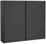 ebuy24 Schiebet&uuml;renschrank,, Grau, Holzwerkstoff, 244x221x67 cm, Schlafzimmer,