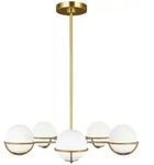 Elstead Lighting Kronleuchter Apollo, Messing, Metall, Glas, 61.1 cm, Gr&uuml;ner...