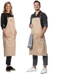 Zollner Sch&uuml;rze, Beige, Textil, 70x95 cm, Oeko-Tex&reg; Standard 100, Kochen,