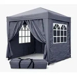 Quick Star Faltpavillon, Grau, Metall, Quadratisch, 200x245x200 cm, Sonnen- &