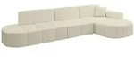 Altdecor Ecksofa, Beige, Textil, 3-Sitzer, L-Form, 337x173 cm, Wohnzimmer,...