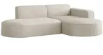 Fun M&ouml;bel Ecksofa, Beige, Textil, Ottomane rechts, 236x165 cm, Wohnzimmer,...