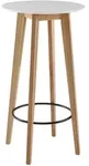 Mid.you Bartisch, Wei&szlig;, Holz, Holzwerkstoff, Eiche, massiv, rund, 60x110x60 cm,