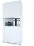 Vladon B&uuml;roschrank, Wei&szlig;, Holzwerkstoff, 82x184x37 cm, Arbeitszimmer,