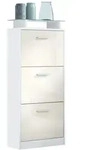 Vladon Schuhschrank, Creme, Holzwerkstoff, 46x128x23 cm, Garderobe,