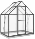 Gew&auml;chshaus, Anthrazit, Metall, Rechteckig, 114x202x169 cm, Gartenzubeh&ouml;r,