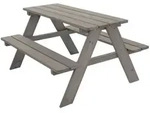 Ml-Design Kindersitzgarnitur, Grau, Holz, 4-Sitzer, Rechteckig, A-Form, Gartenm&ouml;bel,