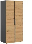Livetastic Dreht&uuml;renschrank, Anthrazit, Eiche Artisan, Holzwerkstoff,...