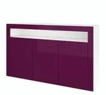 Vladon Sideboard, Brombeere, Holzwerkstoff, 155x92x40 cm, Wohnzimmer, Kommoden &