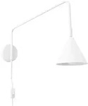 Wandleuchte Nox, Wei&szlig;, Metall, 14x61x30 cm, Lampen & Leuchten,...