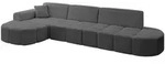 Altdecor Ecksofa, Grau, Textil, 3-Sitzer, L-Form, 337x173 cm, Wohnzimmer, Sofas...