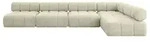 Altdecor Ecksofa, Beige, Textil, 6-Sitzer, L-Form, 380x190 cm, Wohnzimmer,...