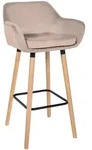 CLP Barhocker, Hellgrau, Holz, 55x99x46 cm, Esszimmer, Barm&ouml;bel, Barhocker