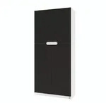 Vladon B&uuml;roschrank, Schwarz, Holzwerkstoff, 82x184x37 cm, Arbeitszimmer,